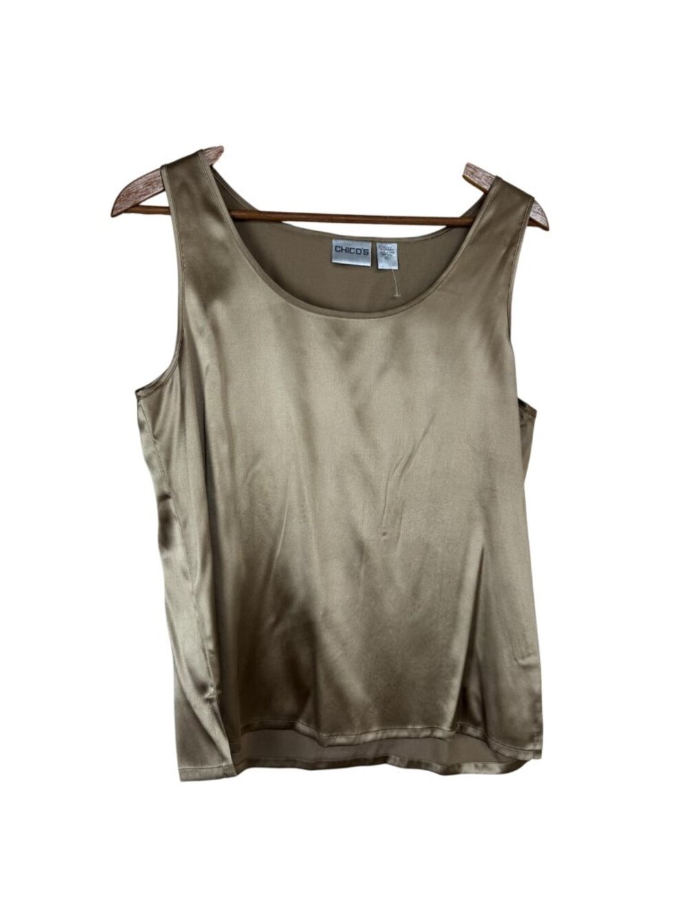Chico's Silk Blend Gold Bronze Camisole Tank Top Chico's Size 1 (US Med) Career
